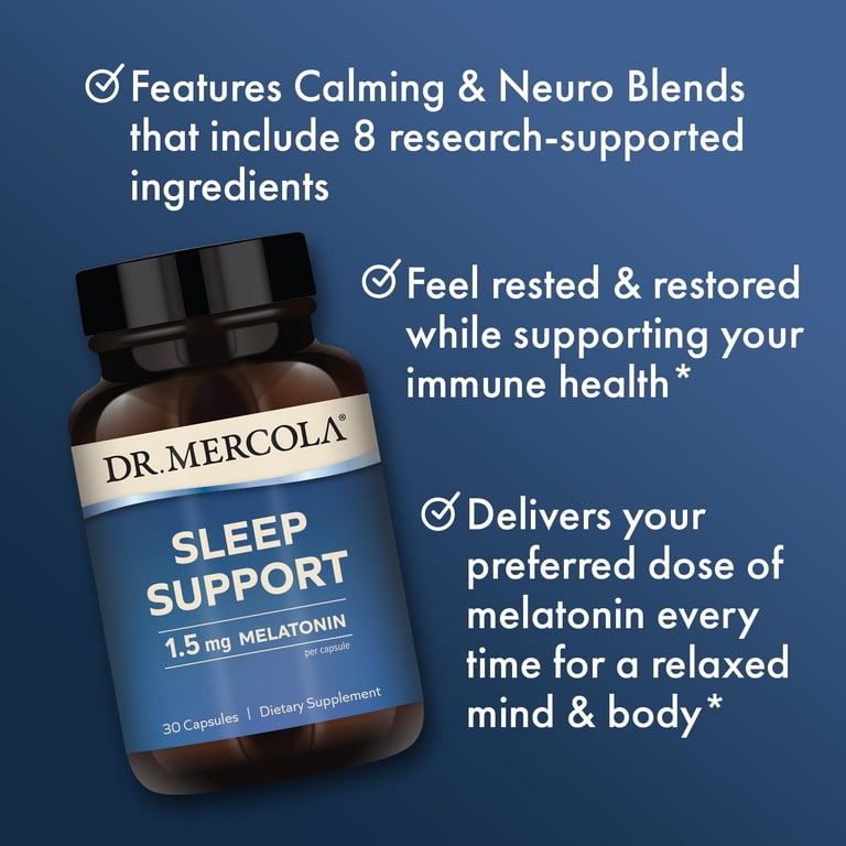 melatonin l glutathione suppository Dr. Mercola Sleep Support with - Supports Restful Sleep & Relaxation - Melatonin with L-Theanine, 5-HTP, GABA - 30 Capsules Oily-Skin Size:30 ct B12 Injections & Lipotropic