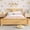 Natural, variant on HICOMILA Twin Size Platform Bed Frame with Headboard, Solid Wood Low Profile Platform Bed Frame, Floor Bed with Support Wooden Slats, No Box Spring Needed, White