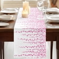thumbnail image 3 of Table Runners 48 Inches Long Dress Scarves, Pink Polka Dots Farmhouse Kitchen/Dining Table Runner, Short Coffee Tablerunners, Vintage Abstract Art Watercolor 13x48 Inch, 3 of 9