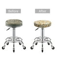 thumbnail image 4 of Goofa Hippie Bee Honeycomb Printed Stool Covers Round, Waterproof Round Bar Stool Covers Anti-Slip Round Bar Stool Seat Cover with Elastic Bands Durable -14 inch, 4 of 7