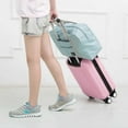 thumbnail image 3 of ZheElen Oxford Cloth Travel Storage Bag Solid Color Large Capacity Luggage Pouch Light Blue, 3 of 6