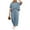 Blue, variant on Women's Plus Size 2 Piece Outfits Casual Top and Wide Leg Pants Loose Pants Lounge Set