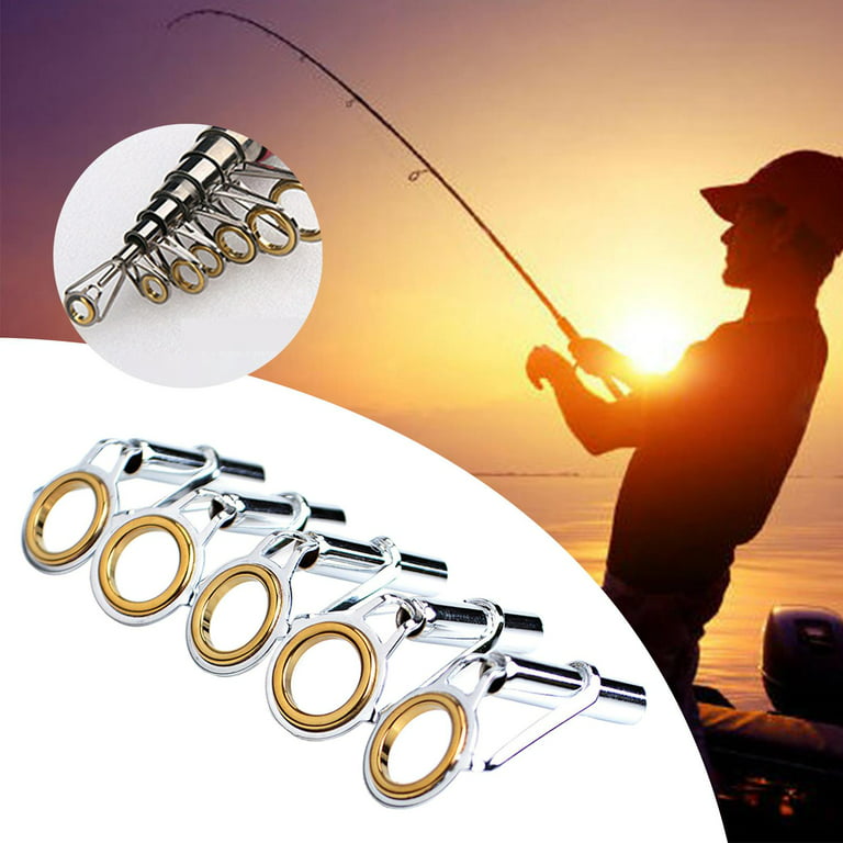 5 Pieces Fishing Rod Tip Guide saltwater and freshwater Fishing Replacement  6 Size