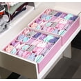 thumbnail image 3 of 2 Pack - Simple Houseware Closet Socks Organizer, 24 Cell Drawer Divider, Pink, 3 of 3