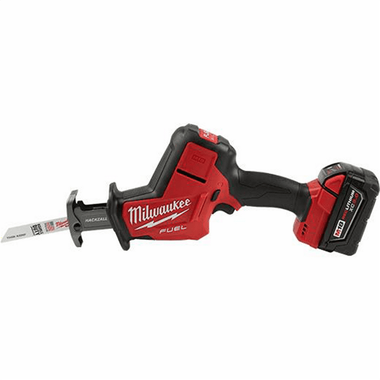 Milwaukee M18 Fuel Hackzall Power Saw 18V 5.0Ah Li Ion Cordless Brushless Straight Handle Reciprocating Saw Kit Walmart