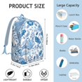 thumbnail image 5 of Whimsical Floral Pattern Backpack for School College Oversized Bookbag with Laptop Compartment Sturdy Unisex Backpack Gift for Commuting, 5 of 5