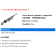 thumbnail image 2 of Clutch Master Cylinder - Compatible with 1988 - 1992 BMW 735iL 1989 1990 1991, 2 of 2