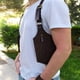 thumbnail image 4 of Minnieouse Bolso de piel sintética para ocultar las axilas para hombre, bolso de hombro de cuero duradero para las axilas, viajes y actividades Accesorios de disfraces marrón, 4 of 6