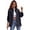 Black, variant on Women's Oversized Distressed Denim Shacket - Long Sleeve Button Down Lapel Jacket & Coat S-2XL
