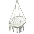 thumbnail image 3 of SHENCAIOU Hanging Swing Chair Hammock Chair with Cushion, can Carry 330 Pounds, for Bedroom, Living Room, Balcony Hanging Chair Cotton Rope Hammock Swing Chair - Cotton, 3 of 9