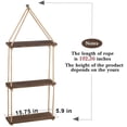 thumbnail image 3 of LIANTRAL Hanging Shelves 3 Tier Tiered Wood Shelves Rack Rope Shelf, 3 of 7