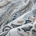 thumbnail image 7 of Move Over Paisley Duvet Cover Set Queen Size 100% Cotton Bohemian Duvet Cover Set 3 Pieces Soft and Lightweight Boho Chic Gray Paisley Floral Bedding Set with Zipper Closure and Corner Ties, 7 of 7