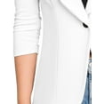 thumbnail image 5 of Doublju Womens 34 Shirring Sleeve One Button Casual Blazer Jacket With Plus Size, 5 of 5