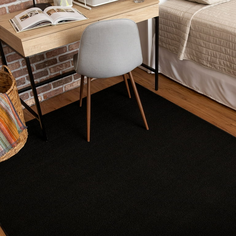 【未使用】電磁波本舗「ROOM SMARTER」カーボンブラック Mainstays Black Area Rug, 54