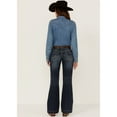 thumbnail image 3 of Stetson Women's 214 Trouser Flare Jeans - 11-054-0214-0805 BU 14 LNG, 3 of 4