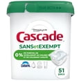 thumbnail image 2 of Cascade Sans et Exempt Capsules d'Action, Détergent pour Lave-Vaisselle, Sans Parfum 51CT, 2 of 16