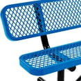 thumbnail image 5 of Global Industrial 72"L Expanded Metal Mesh Bench w/Back Rest, Blue, 5 of 7