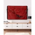 thumbnail image 3 of Outdoor TV Cover 52 to 55 Inch Weatherproof, Red WatercolorTextured Waterproof TV Screen Protector for Outside Decor with Zipper and Pocket 52"L x 30"H , Abstract Gold Fluid Line Minimalist, 3 of 7