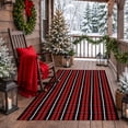 thumbnail image 2 of RUG ROBOT Christmas Buffalo Plaid Outdoor Rugs for Entryway 3'x5', Checkered Area Rug Cotton Front Door Mat Porch Entrance, Washable Red and Black/White Farmhouse Carpet for Bedroom Xmas decor, 2 of 10