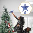 thumbnail image 4 of Metal Christmas Topper Star Star brillando Arte Hollow Star Ornament, 4 of 7