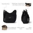 thumbnail image 3 of Bandolera Baggallini Criss Cross Travel de nailon negro, 3 of 7