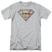 SUPERMAN/BASKETBALL SHIELD - S/S ADULT 18/1 - HEATHER - XL