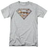 SUPERMAN/BASKETBALL SHIELD - S/S ADULT 18/1 - HEATHER - XL