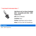 thumbnail image 2 of High Beam and Low Beam Headlight Bulb - Compatible with 2006 - 2009 Toyota Prius 2007 2008, 2 of 2