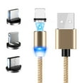 thumbnail image 1 of 2m Magnetic Data Cable Fast Charging USB Three-in-one Multifunctional Mobile Phone Charging Cable One for, 1 of 8