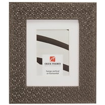 Craig Frames Glimmer, 18x24 inch Pewter Picture Frame Matted for a 12x18 Photo
