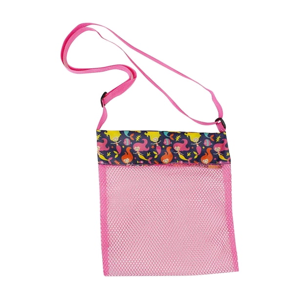 XWSHYW Contenedores de Almacenamiento Bolsa de Playa de Color para Niños, Bolsa de Malla para Guardar Juguetes, Bolsa Pequeña