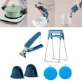 thumbnail image 3 of Pinzas de cocina Macarena pinza de placa caliente azul, 3 of 8