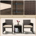 thumbnail image 5 of Patio Chairs Set, Outdoor Wicker Patio Furniture Sets, Front Porch Furniture Chairs Patio Seating Set, Balcony Deck Chair Conversation Sets, Modern Bistro Set with Coffee Table, JA1957, 5 of 7