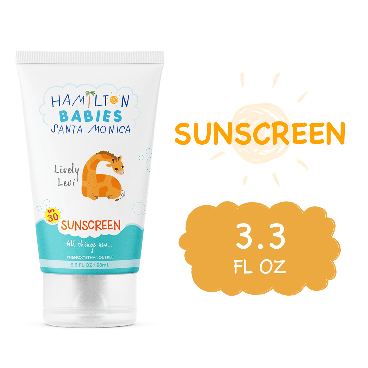 Hamilton Babies Lively Levi Sunscreen Lotion SPF 30, 1 Ct, 3.3 fl oz