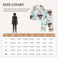 thumbnail image 6 of Kll Cute Pug Dogs Print Women'S Long Sleeve Pajamas With Pants Sleepwear Loungewear 2 Set-Small, 6 of 9
