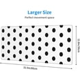 thumbnail image 3 of Black Polka Dot Mouse Pad Extended Large Gaming Mousepad XL Big Long Oversized Desk Mat Stitched Edges 31.5 X 11.8 Inch for Home Office, 3 of 6