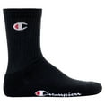 thumbnail image 2 of Champion Unisex Socks, 3 Pairs - Crew Socks Basic Black Eu 35-38 (Uk 3-5), 2 of 3