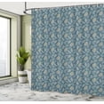 thumbnail image 4 of Ambesonne Retro Shower Curtain, Flora Branches Ornament Art, 69"Wx75"L, Dark Slate Blue and Beige, 4 of 4