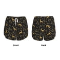 thumbnail image 5 of Picia Christmas Gold Deers1 Pattern Women's 2 in 1 Athletic Running Shorts High Waisted Workout Casual Gym Sweat Shorts with Comfy Liner Zipper Pockets-XX-Large, 5 of 9