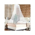 thumbnail image 4 of MarinaVida Elegant Lace Bed Mosquito Netting Mesh Canopy Princess Round Dome Bedding Net, 4 of 6