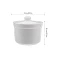 thumbnail image 2 of CRAFTHROU White Ceramic Stew Pot with Lid Smooth Easy to Clean Kitchen Supply for Soups, 2 of 8
