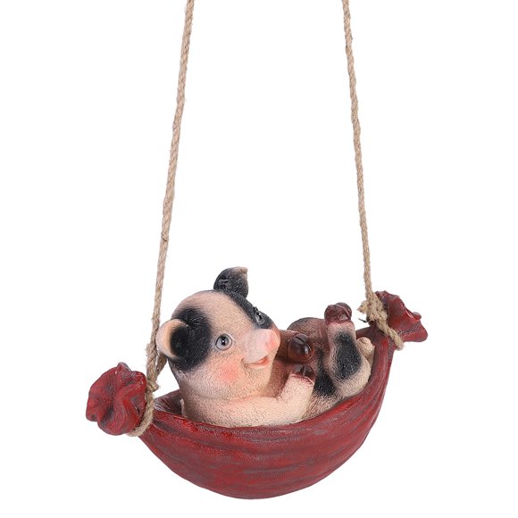 Herwey Yard Statue,Cute Resin Animal Statue Tree Hanging Decor Outdoor Ornament for Park Garden Yard,Lawn Ornament