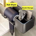 thumbnail image 3 of 1Pcs 3-In-1 Punch-Free Hair Dryer Holder-Bathroom Storage Holder, 3 of 6