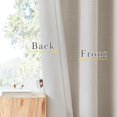 thumbnail image 5 of NICETOWN Faux Linen Living Room Curtains 96 inches Long， Dual Rod Pockets & Hook Belt Room Darkening Window Treatments Thermal Insulated Light Blocking for Bedroom， Angora， W52 x L96， 2 Pieces, 5 of 7