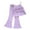 Purple, variant on Bovxnpu Girls Summer Outfits, Girl's 2 Piece Boho Outfits Pleated Tank Top and Wide Leg Flared Pants Set, Children's Summer Outfit Flared Pants Casual Suit Loose And Thin 4-5 Years