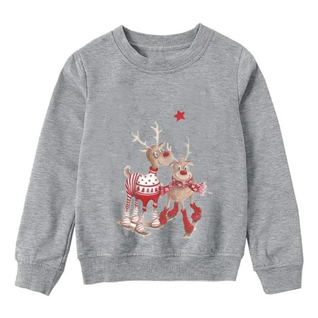 

LEEy-world Christmas Pajamas Matching Family Christmas Pajamas Sets Elf Tee And Striped Bottom Pj S Grey M