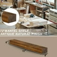 thumbnail image 6 of Indoor Fireplaces Fireplace Mantel,72" Wood Floating Fireplace Shelves,Wall Mounted Wooden Display Shelving,Handcrafted Wood Brack,Natural Mantels Over Fireplace,72" x 8" x 6"-Dark Chocolate,Electric, 6 of 9