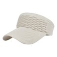 thumbnail image 2 of Women's Sun Visor Hat, Open Top Breathable Sports Cap for Summer Outdoor Activities, UV Protection Wide Brim Sun Hat for Golf and Tennis Beige, 2 of 4