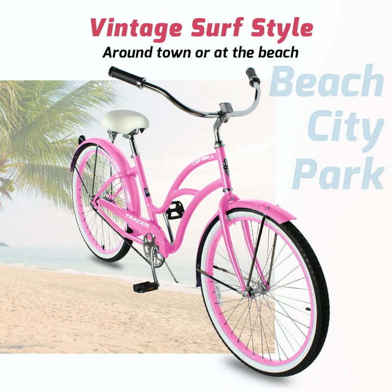 Tracer Taha 26 Inch Adult Single Speed Beach Cruiser Bikes