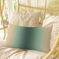 thumbnail image 4 of Green Yellow Ombre Pillow Covers, Linen Long Throw Pillow Case, Farmhouse Modern Gradient Art Holiday Pillow Protector Decorative Cushion Cover for Living Room/Bedroom 24" x 36", 4 of 8